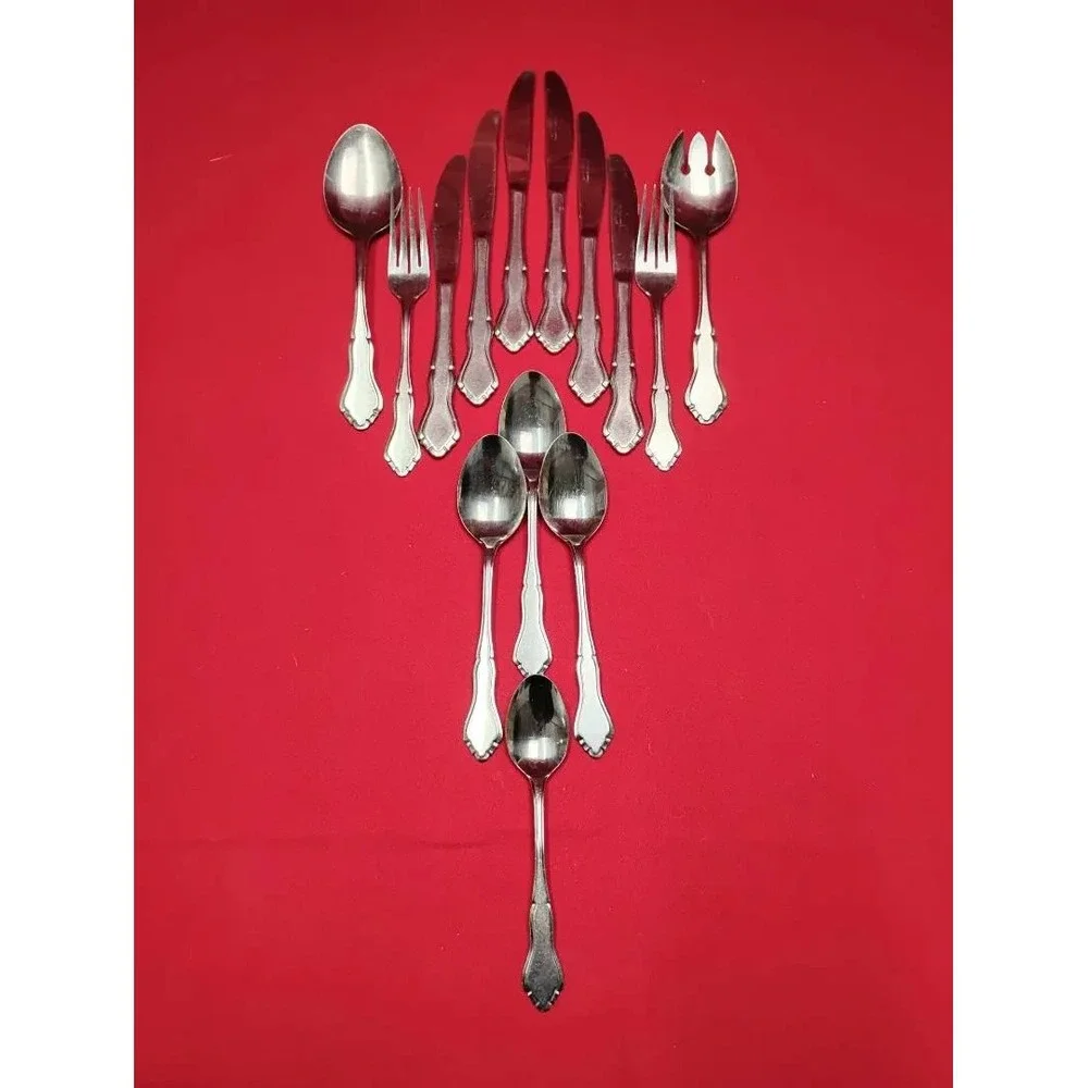 Vintage Rogers Glendale Stainless Flatware Lot 14 Pc
